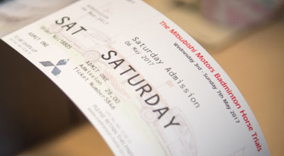 Badminton ticket