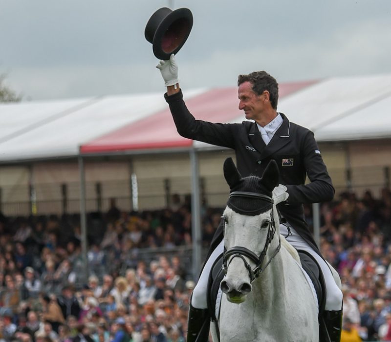 Mark Todd salutes the crowd