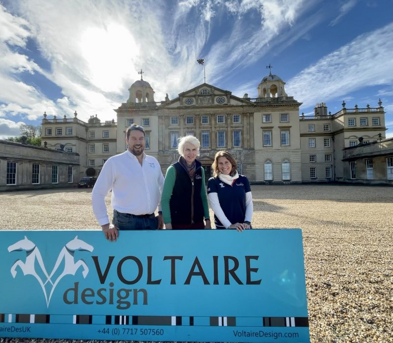 Matt Tarrant (MD of Voltaire Design), Jane Tuckwell (Event Director Badminton Horse Trials) and Helen West (CEO British Eventing)